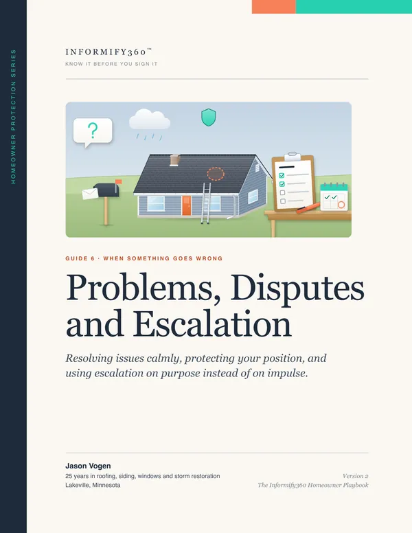 Cover of Guide 6: Problems, Disputes and Escalation